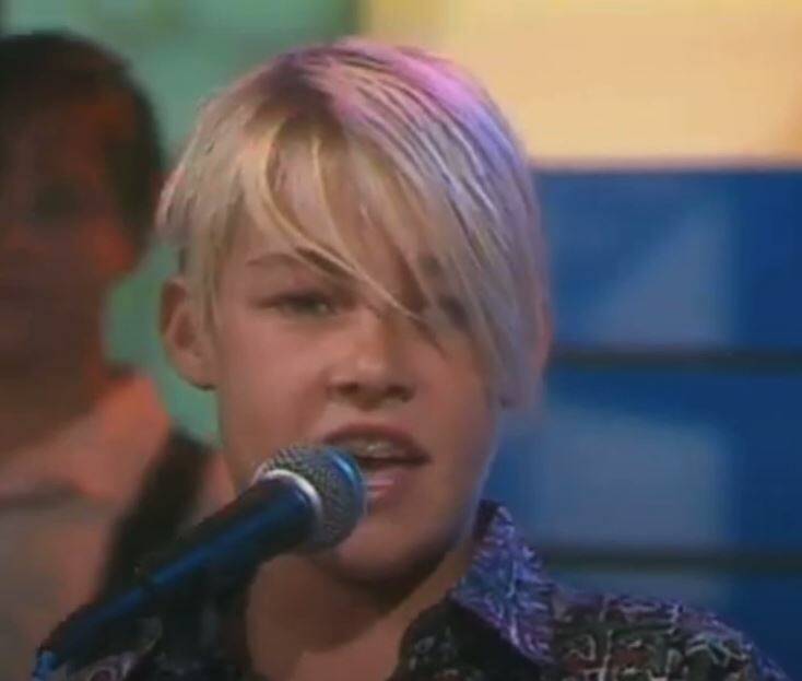 Daniel Johns performs on Newcastle's 1993 NBN telethon, when Silverchair were called the Innocent Criminals. Picture by NBN Television 