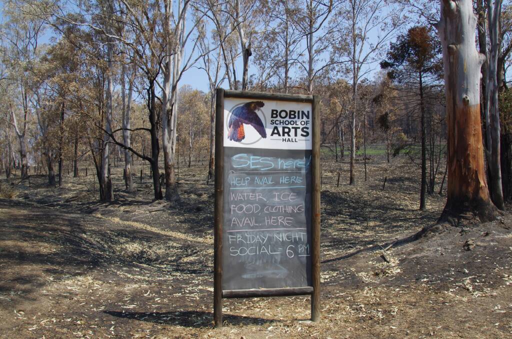 Bobin School of Arts Hall on the NSW mid-north coast became an important rallying point for the local community when bushfires struck in November last year. Picture: Julia Driscoll