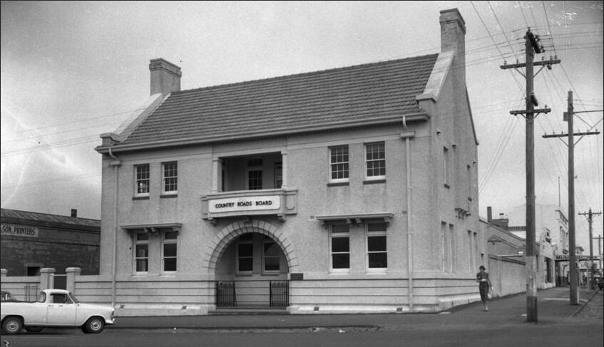 Country Roads Board office on the corner of Kepler and Koroit streets in 1957