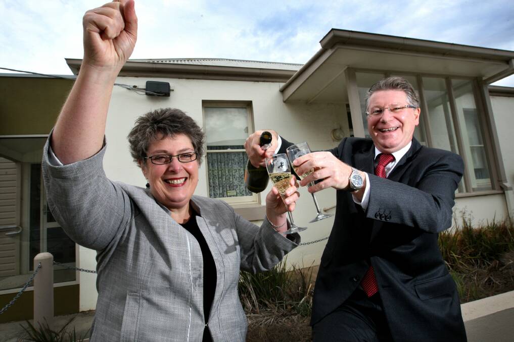 Peter's Project founder Vicki Jellie and Premier Denis Napthine in May 2013