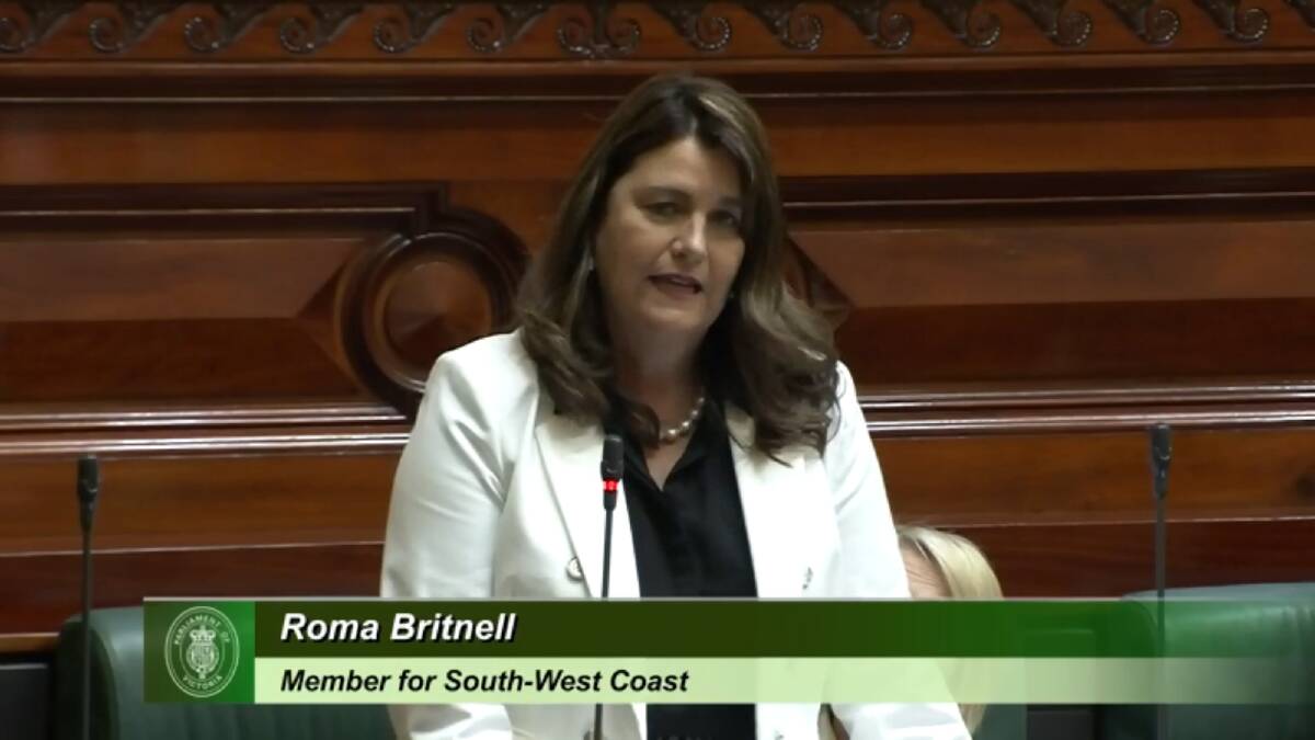 Listen and act: After Parliament question time, Ms Britnell handed the Premier a letter written by a Koroit resident and patient at Warranmbool Base Hospital. 