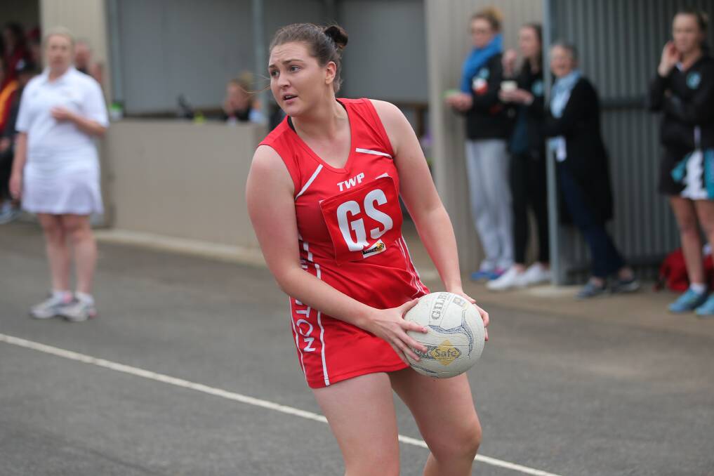 GOING: Melissa Burt in action for Dennington. Burt will have a change of colours, and leagues, for the 2019 season. Picture: Morgan Hancock  