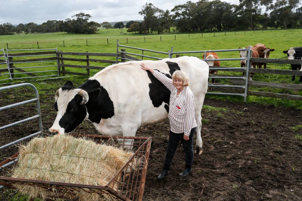 Claire Read and Big Mus in Naringal. Picture: Anthony Brady