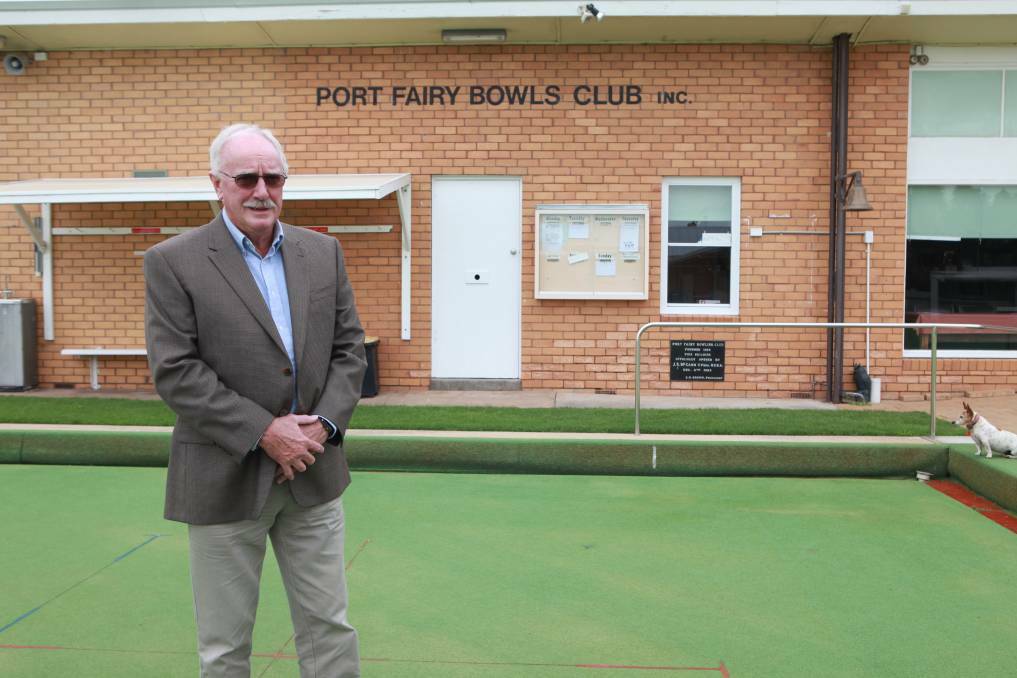 Welcome news: Bob Mallett from the Port Fairy Bowls Club.