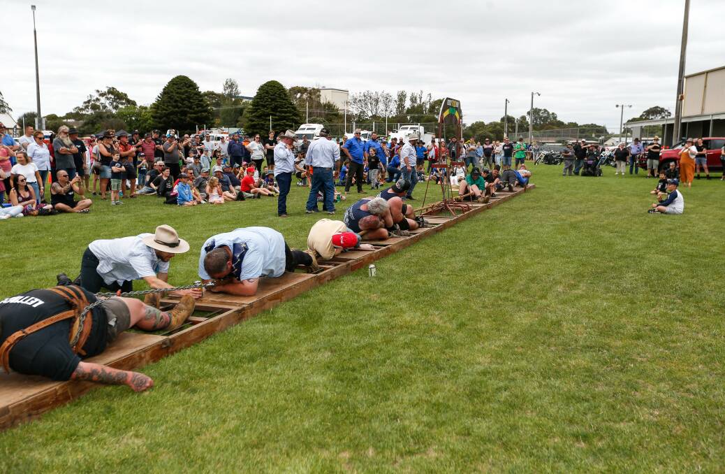 Tug-a-War at the Koroit Truck Show. Picture by Anthony Brady