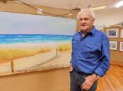 Port Fairy Lions Club member Keith Gibson is ready for the art show. Picture by Anthony Brady