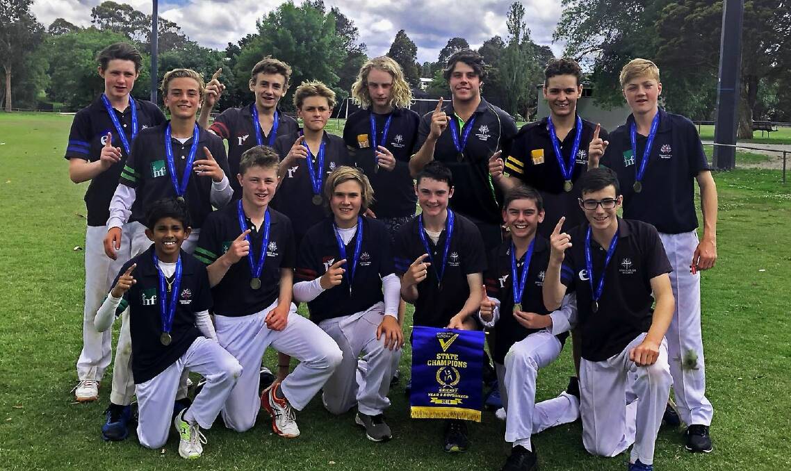 NUMBER ONE: Emmanuel College's year eight cricket team collected two state titles in the space of a week. 