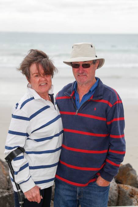  GREAT OUTDOORS: Marg and Peter Shirley from Culgoa at East Beach.