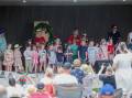 Children from Koroit and District Kindergarten get into the spirit by singing their favourite Christmas carol. Picture by Anthony Brady 