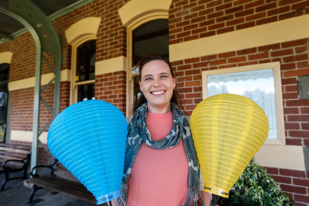 GOOD CAUSE: Koroit Irish Festival committee member Jane Moloney is excited about the Koroit Light the Night event on Friday at the Koroit Railway Station. 