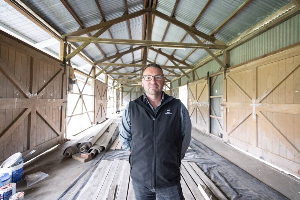 David Janes from BHD Constructions at the Port Fairy Goods Shed in April.