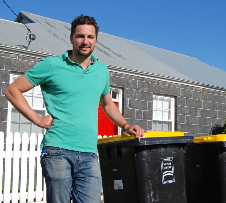 TRACKING: Moyne Shire Council waste management officer Sam Rudolph is driving a new waste monitoring project in Port Fairy and Mortlake. 