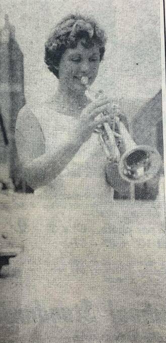 ON SONG: Christine Horton was the lone female member of the Port Fairy Band.