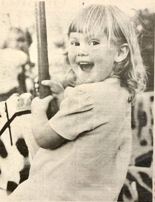 HAPPY: Michelle Hayes was all smiles at Port Fairy on New Year's Eve 1980. 