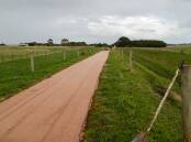 NEW LOOK: One of the sections of the trial of a new surface taking place on the Port Fairy to Warrnambool Rail Trail. Picture: Anthony Brady 