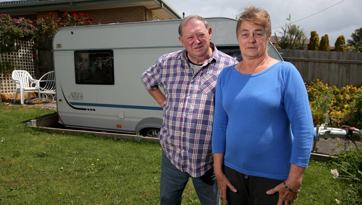 ON THE GO: Brian and Margaret Dunne want to see free camping introduced in Warrnambool. Picture: Rob Gunstone