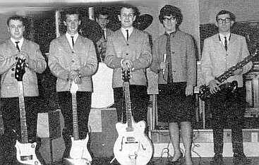 The Ghost Riders in 1964. Bill Fish, Leon Saunders, Gil Everard, Joe Willis, Maree Hughson and Ron Menz.