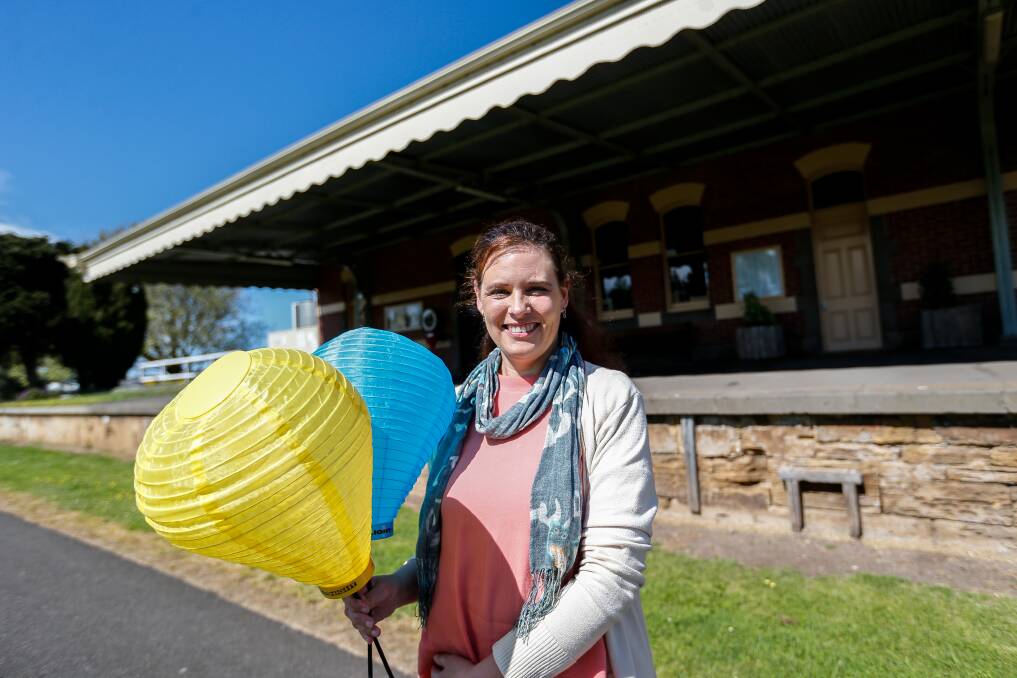 GOOD CAUSE: Koroit Irish Festival committee member Jane Moloney is ready for the town's Light The Night event, to be held at the Koroit Railway Station. 