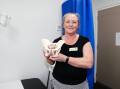 GOOD HEALTH: Pelvic Health, Continence and Maternity Physiotherapist at South West Healthcare Bridie Ontronen, with a cast model of the pelvic floor. Picture: Anthony Brady