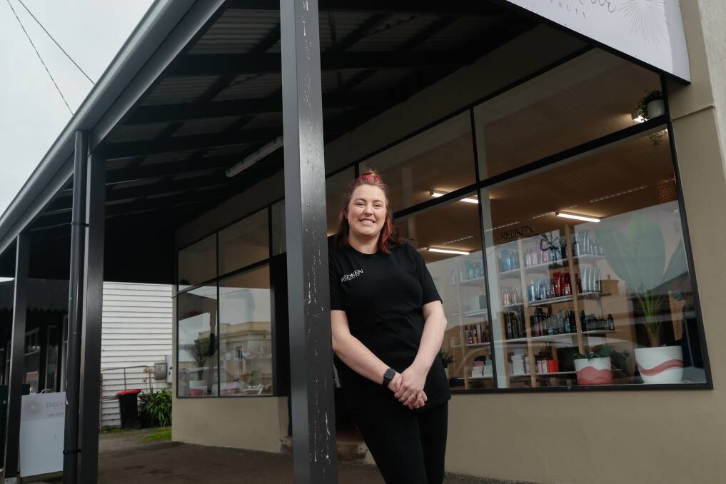 Kyra Crow at Deta Hair & Beauty in Koroit. Picture: Chris Doheny