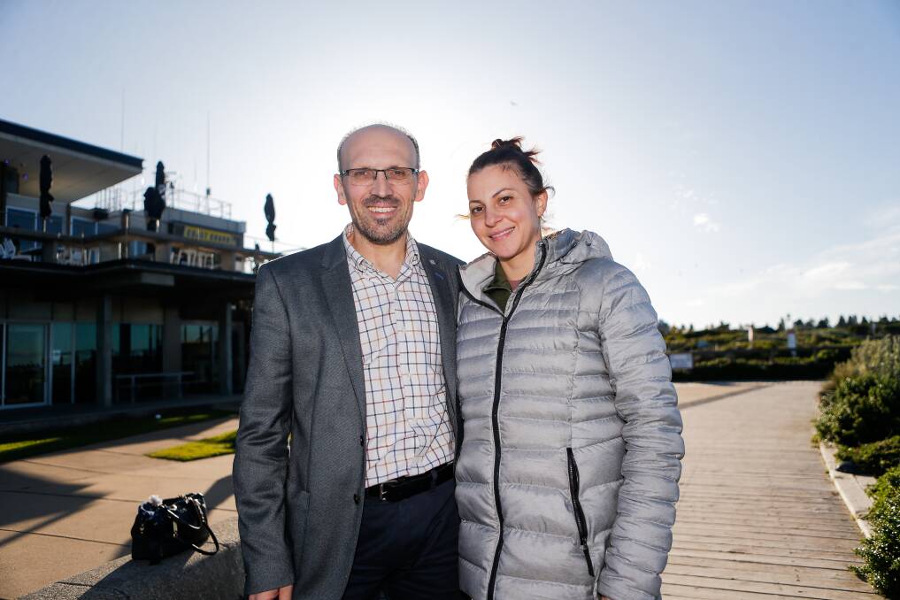 HOME: South West Healthcare public oncologist George Iatropoulos with his wife Filia Garivaldis. Picture: Anthony Brady