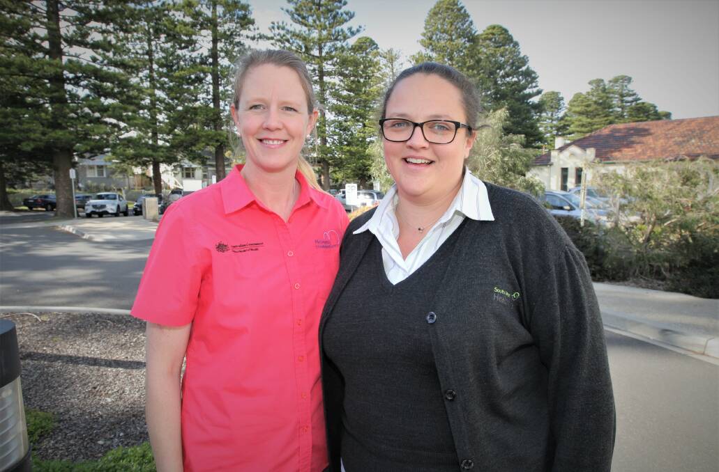 READY TO HELP: South West Health McGrath Foundation Breast Care Nurse Rebecca Hay and Cancer Link Nurse Sharna Purcell.