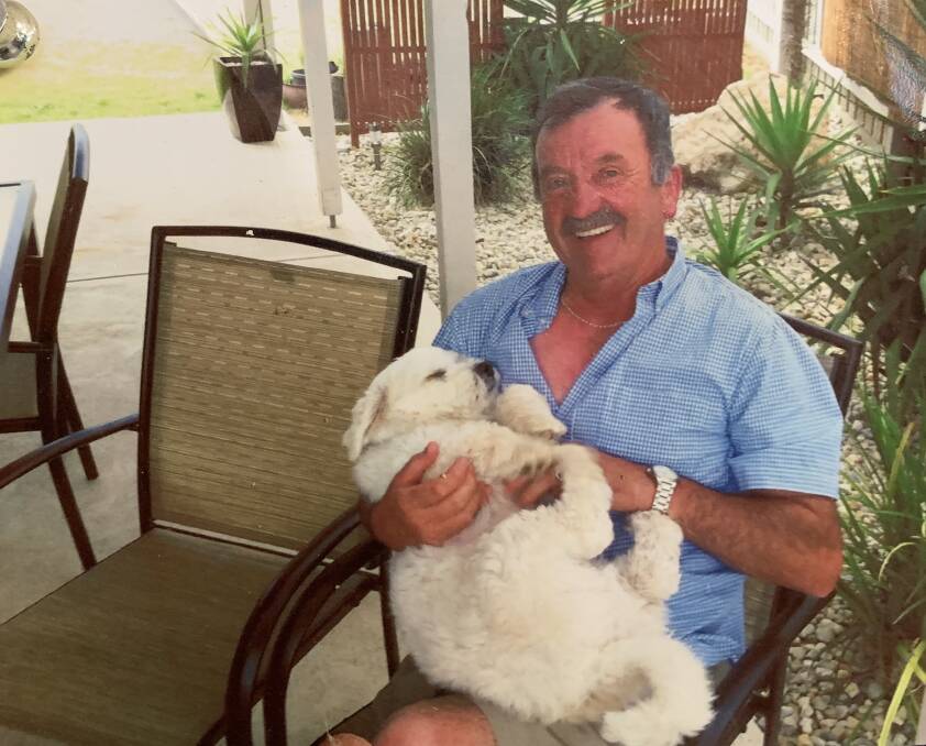 MAN'S BEST FRIEND: Frank with his pet dog Harvey.