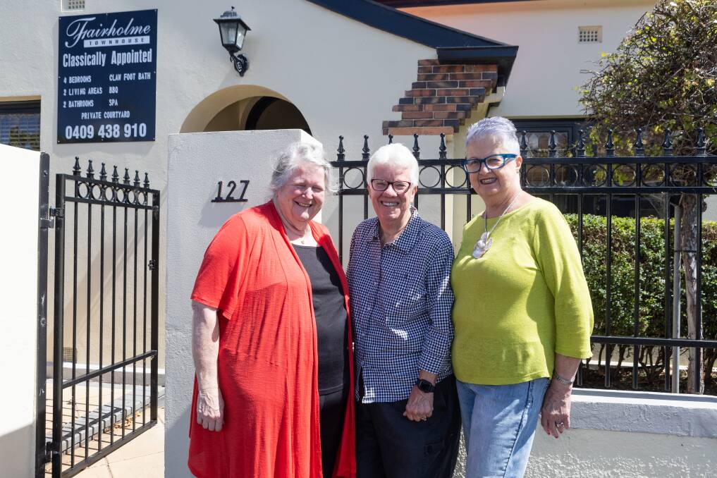 Sister Eileen Ann Daffy, Karen Kelly-Kiss and Pam Fleming at 127 Timor Street. Picture by Anthony Brady