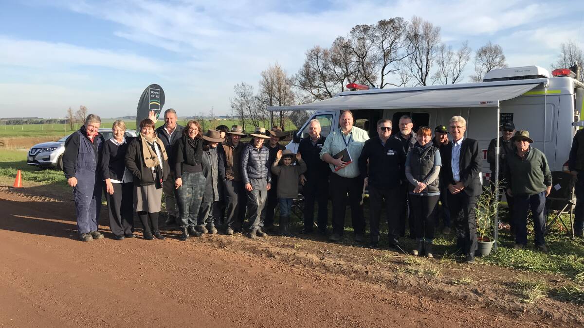 GOOD ADDITION: Moyne Shire Council staff, councillors and residents of fire affected areas welcome the new Mobile Bushfire Recovery Office, which will be in place for the next six months.