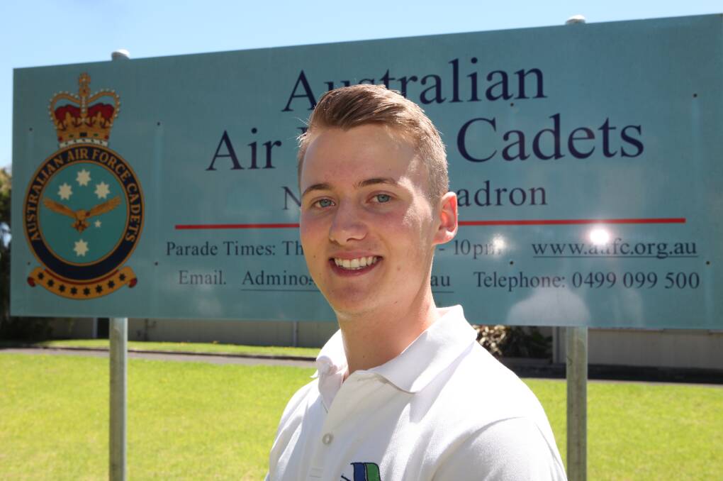 KEEN: Huw Jones is keen for another year in the 413 Squadron Australian Air Force Cadets unit in Warrnambool. Picture: Anthony Brady