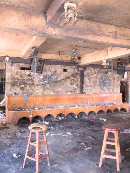 Inside Paddy's Bar where it was determined that the suicide bomber detonated the bomb. Picture by AFP