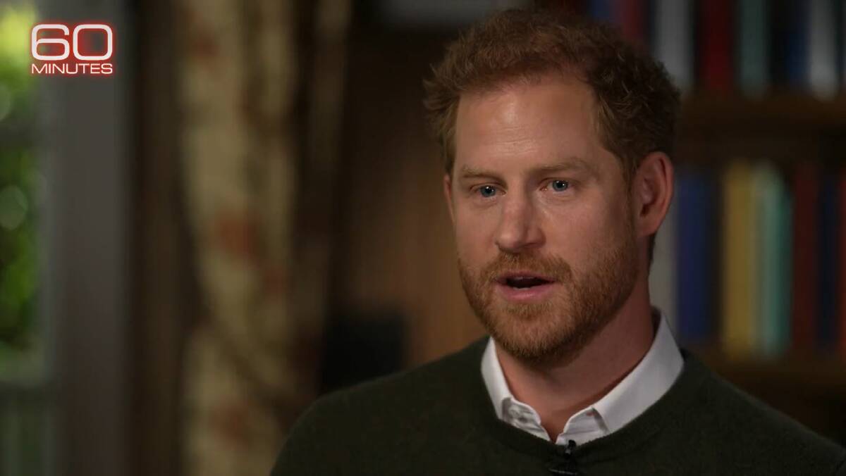 Prince Harry has given four TV interviews in the UK and US ahead of the release of his controversial memoir called Spare. Picture by 60 Minutes