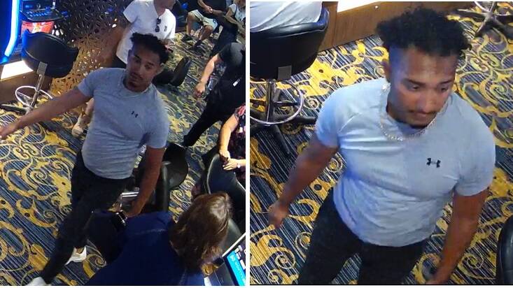 Police are looking for a man who allegedly smashed poker machines in a Victorian hotel causing thousands of dollars of in damage. Picture by Victoria Police