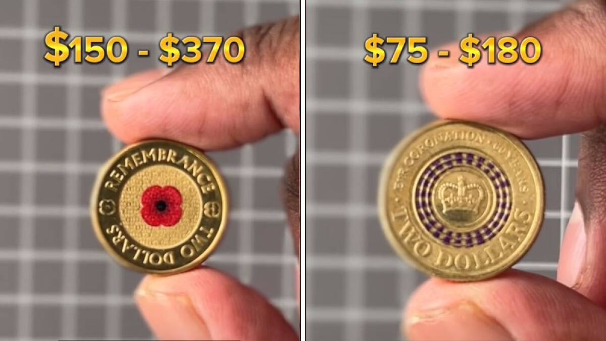 The value of the 2012 Red Poppy coin and the 2013 Purple Coronation coin have skyrocketed since Queen Elizabeth II died, coin collector Joel Kandiah says. Picture by @thehistoryofmoney/TikTok
