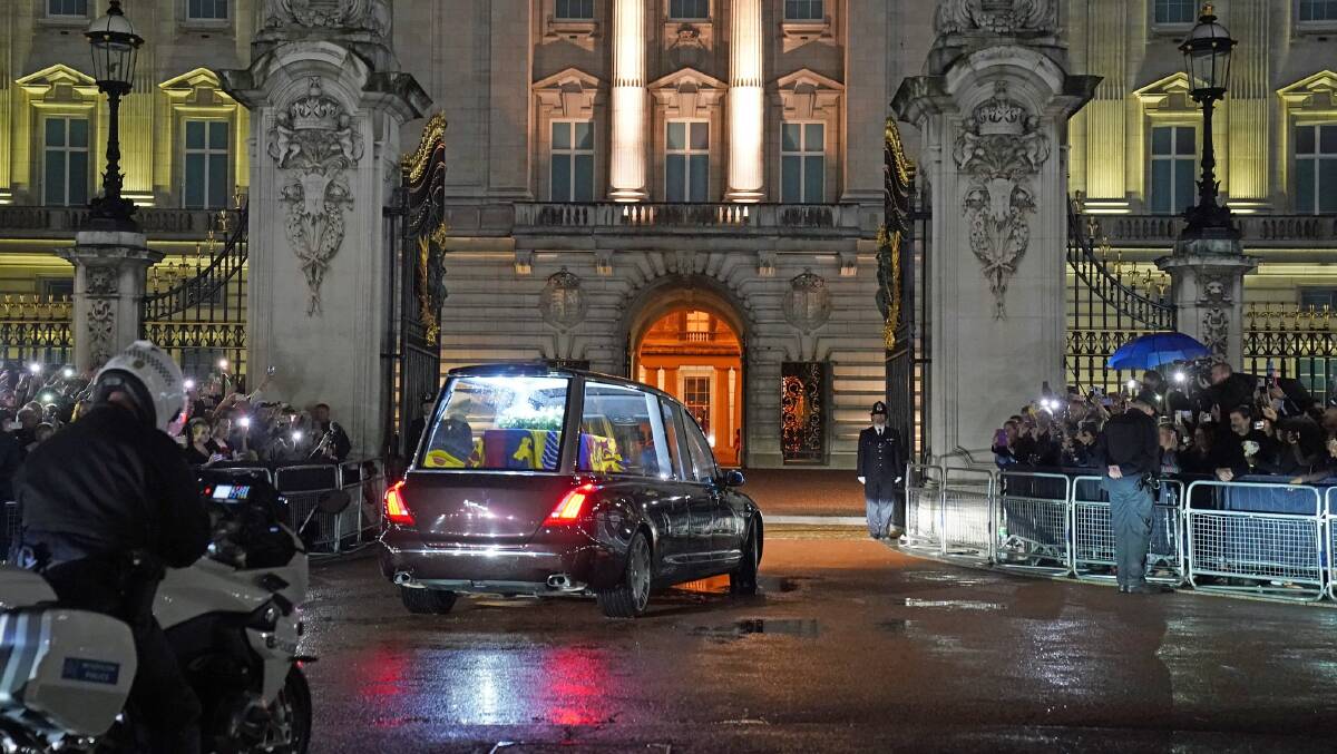 Queen Elizabeth's coffin on its way to Buckingham Palace for the final time. Pictures by The Royal Family/Facebook