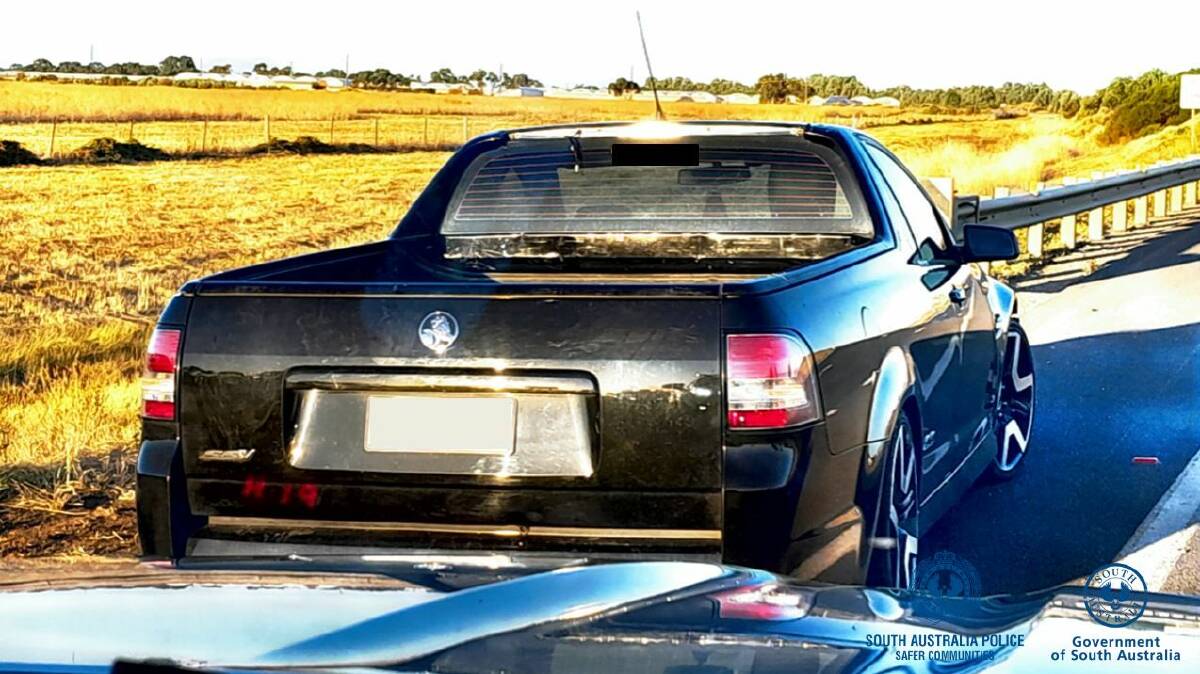A man driving a 2009 Holden ute is alleged to have driven at 253km/h on a highway in Adelaide's outskirts. Picture by South Australia Police