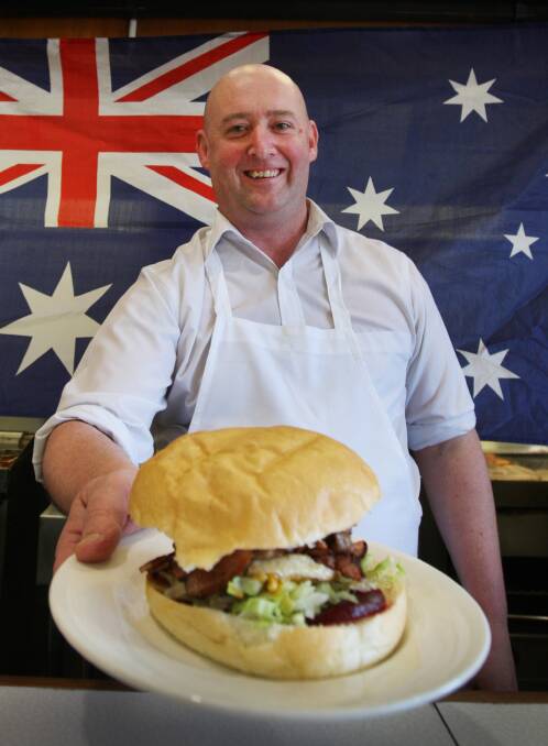 TOP TASTE: Kermond's Hamburgers owner Brett Healey says the Prime Minister is more than welcome to pop by for a famed Warrnambool burger. Picture: Leanne Pickett. 