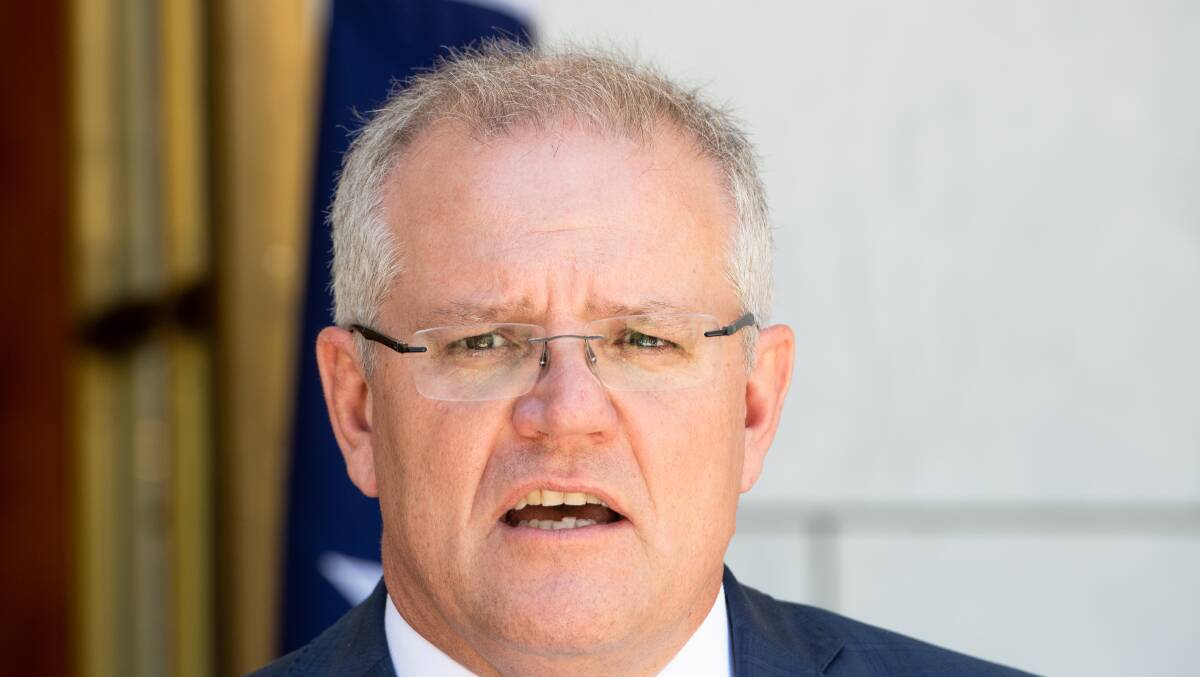 Prime Minister Scott Morrison is expected to declare a national emergency when he travels to Lismore on Wednesday. Picture: Elesa Kurtz