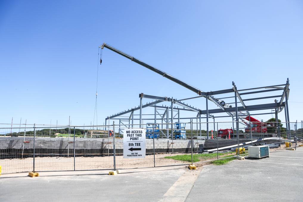 The new Warrnambool golf clubrooms are under construction and are due to be completed by January next year. 
