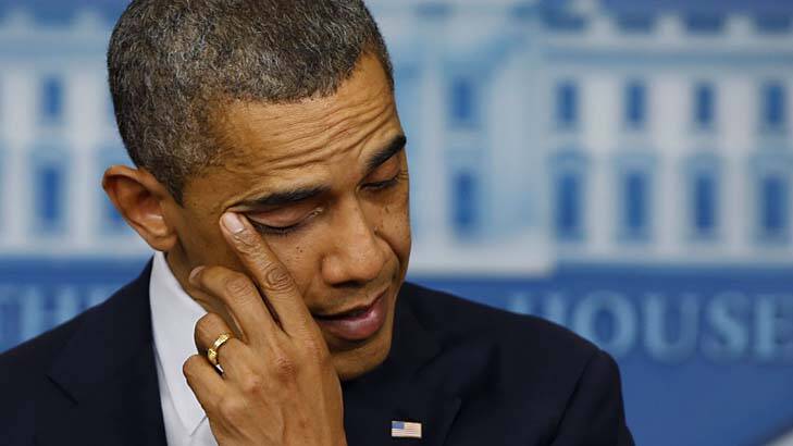Visibly upset ... US President Barack Obama.