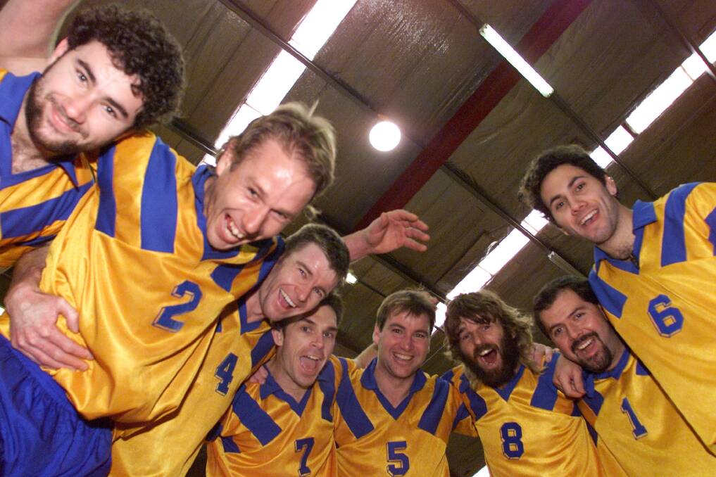 The Warrnambool side of (from left) Luke Hoy, Stephen Purcell, Ashley Gibbs, Greg Best, Craig Gibbs, Andrew Purcell, Dean Fary and Jason Hoy broke a 16-year drought to claim the division one Victorian Country Volleyball Championships title in 1999.