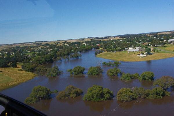 Flood waters near Skipton.