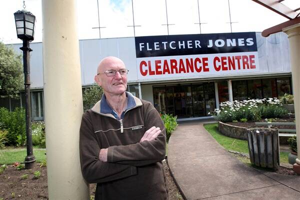Warrnambool's Fletcher Jones clothing clearance centre shop closed today. Pictured is John Hogan who was the manager and worked at Fletcher Jones for 46 years. 111214DW21 Picture DAMIAN WHITE