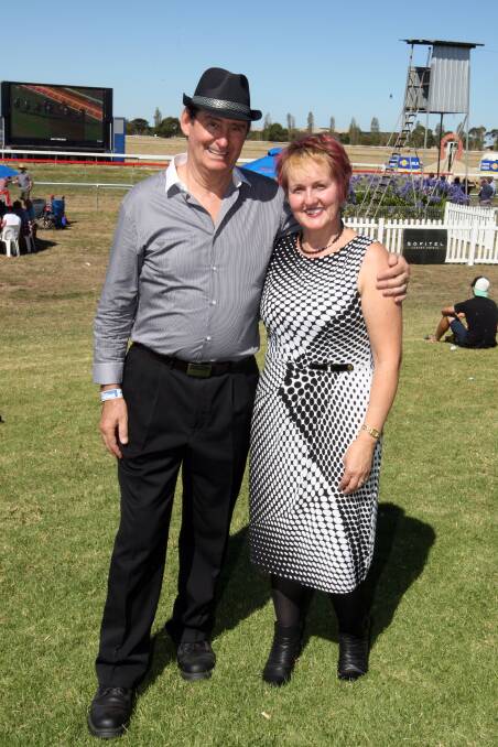 Garry Grant and his partner Glenyce Mott, who celebrated her 60th birthday at the races. 