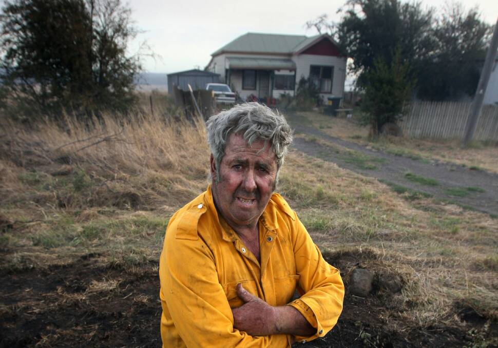 Firefighter Bob Hewitt came close to losing his Pomborneit home in the fire.