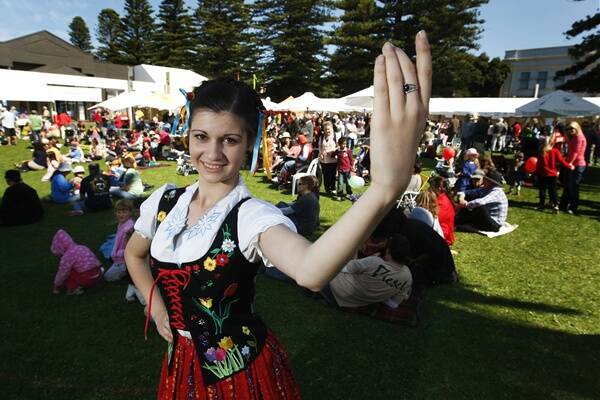 Madelyn Halouvas performed a Polish character dance at the popular festival.