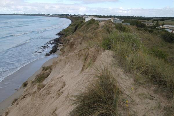 Port Fairy’s East Beach sand dunes are under threat from housing developments and sea erosion.