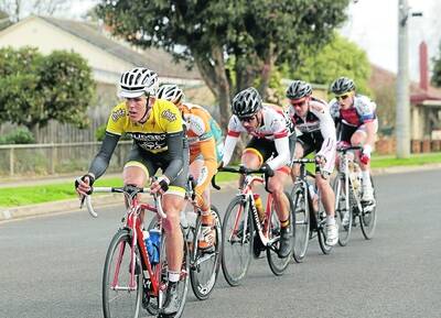 Follow the leader. Mark O'Brien from Horsham takes the lead in Sunday's 100-kilometre championship. 120708AS13 