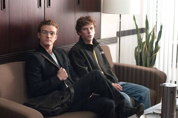 Justin Timberlake and Jesse Eisenberg impress in  The Social Network .