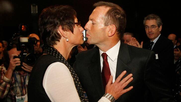 Everything a woman could want in a man ... Opposition Leader Tony Abbott and wife Margie.